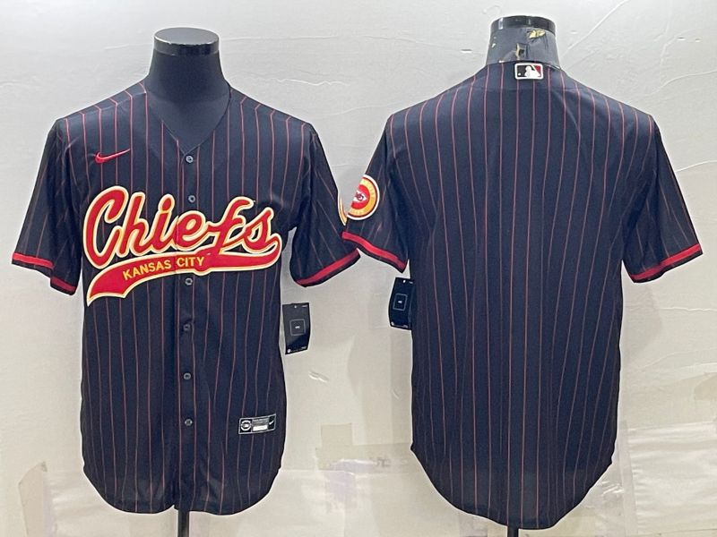 Men Kansas City Chiefs Blank Black Stripe 2022 Nike Co branded NFL Jerseys->kansas city chiefs->NFL Jersey